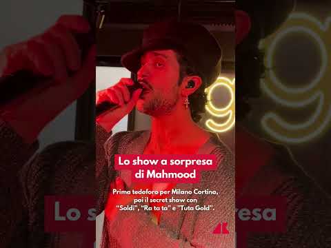 Lo show a sorpresa di Mahmood
