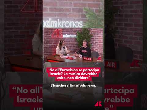 Nek: “No all’Eurovision se partecipa Israele? La musica dovrebbe unire, non dividere”
