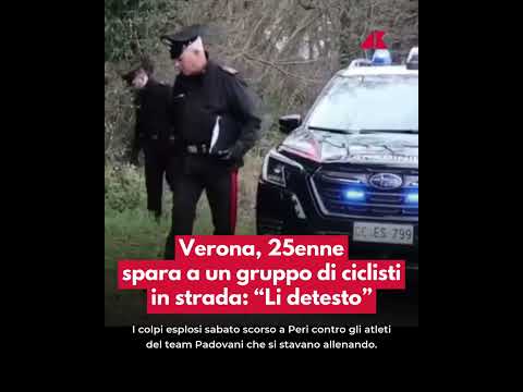 Verona, 25enne spara a un gruppo di ciclisti in strada: “Li detesto”